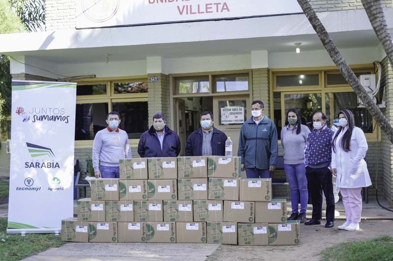 Grupo Sarabia contribuye con 1000 litros más de alcohol en gel a instituciones del Departamento Central