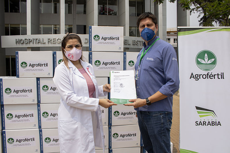 Agrofértil donó 10.000 tapabocas al Hospital Integrado Respiratorio de Alto Paraná
